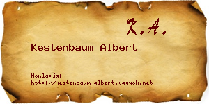 Kestenbaum Albert névjegykártya